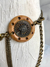 Wood metal chain belt