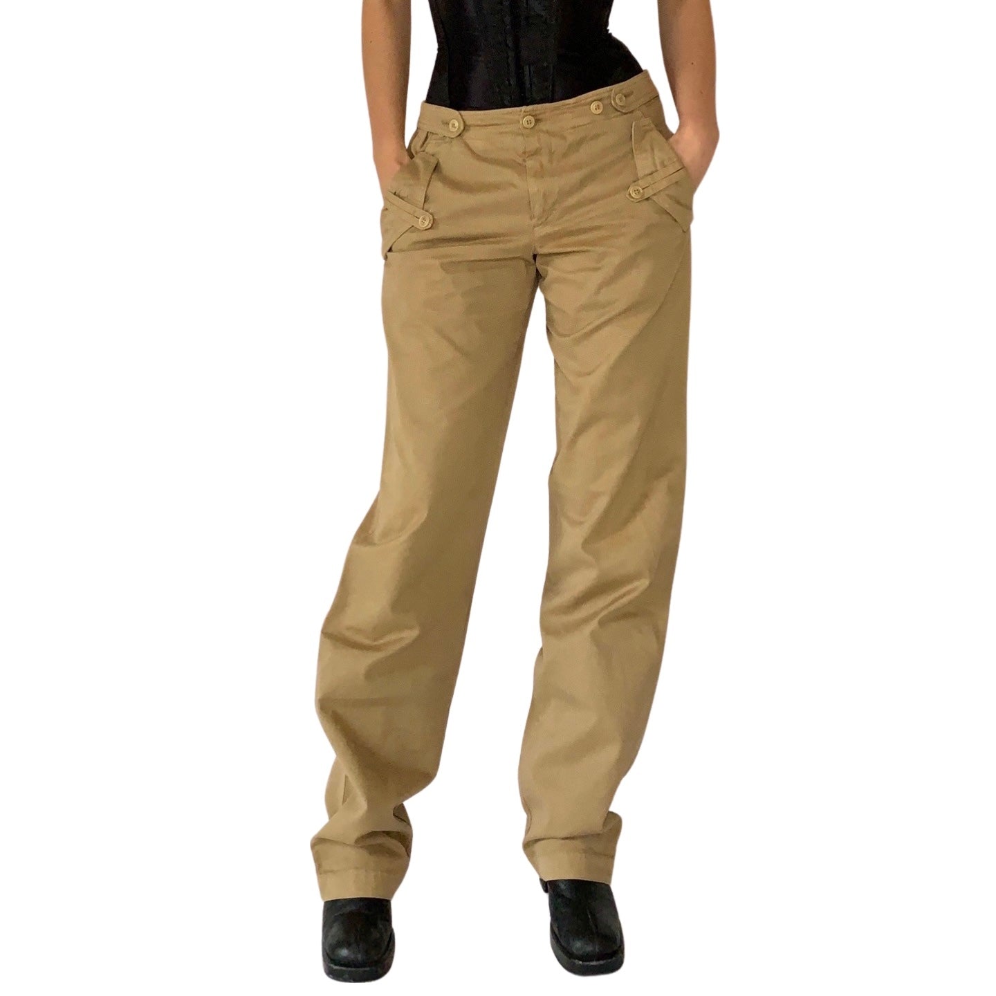 2000s Khaki Trousers (S)