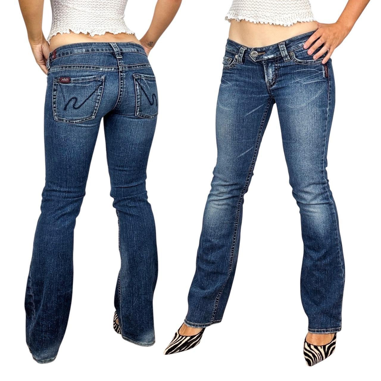 Y2K Low Rise Bootcut Jeans (XS)