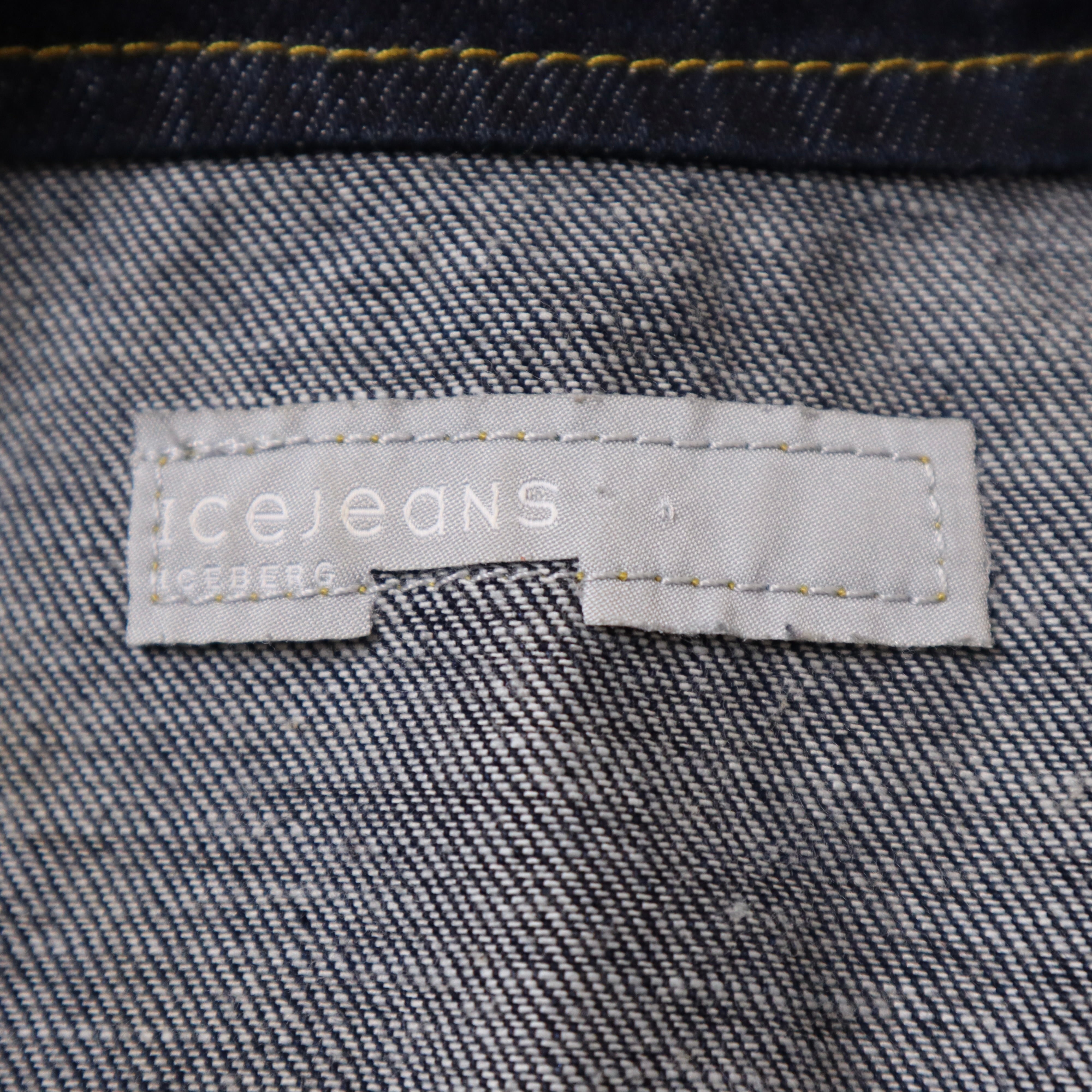 Y2K ICEBERG Fitted Denim Buckle Jacket (S/M)