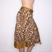 Y2K Italian Boho Midi Skirt (M)