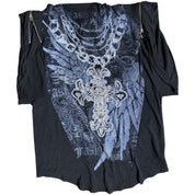 Y2K euro grunge AOP top (m/l)