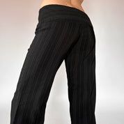 Y2K Corpcore Pinstripe Trousers (S)