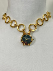 Cute round watch choker