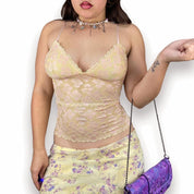 2000s Buttercream Lace Cami (S)