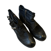 Vintage Airstep AS.98 Black Leather Biker Ankle Boots (US 8)