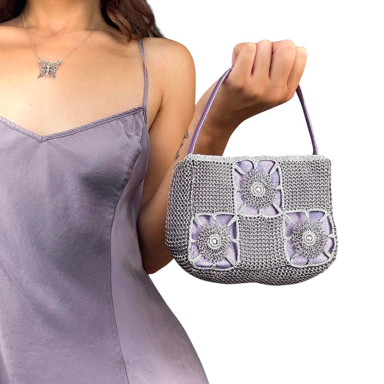 Vintage Lilac Chainmail Mini Bag