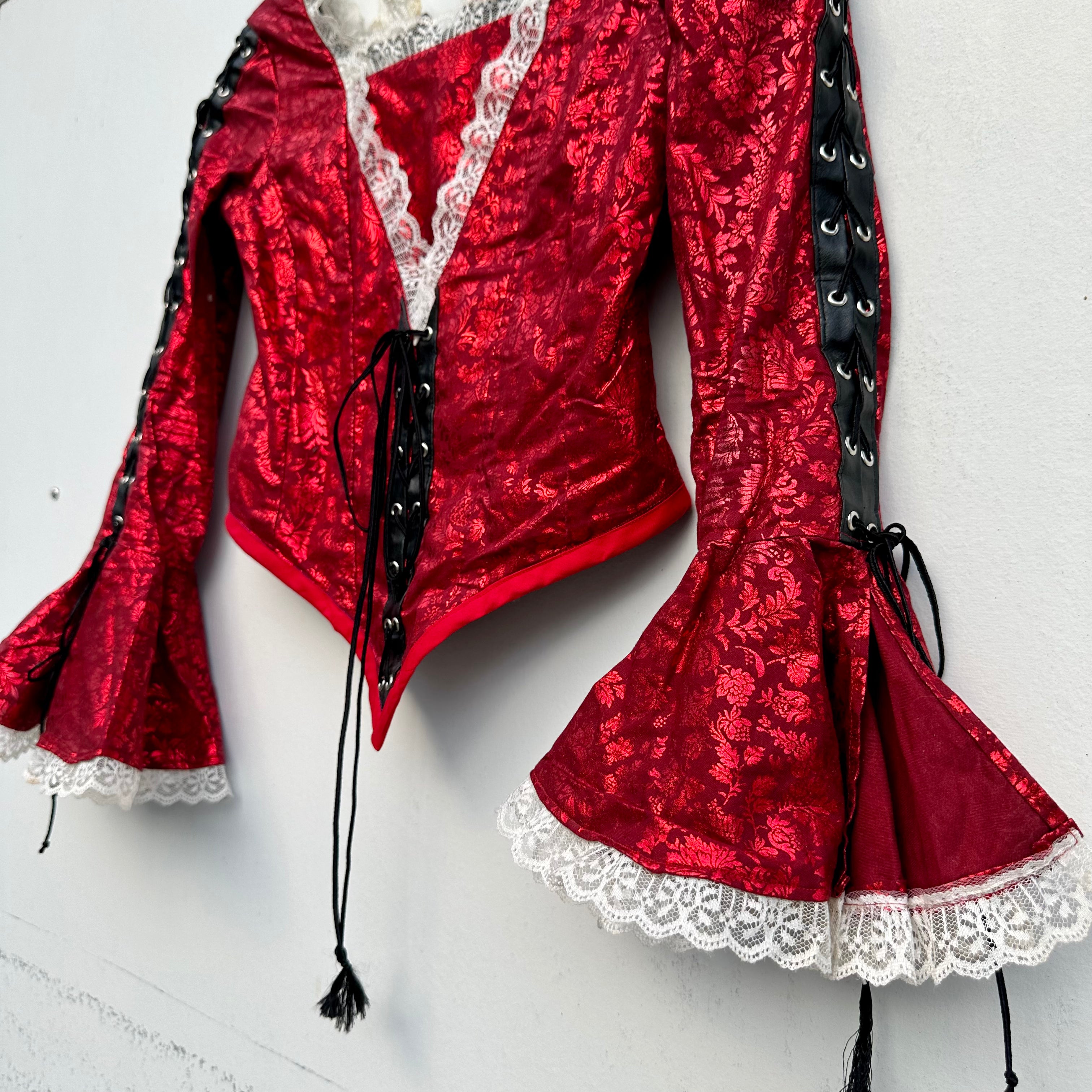 Vampy Brocade Handmade Corset Top (XS)