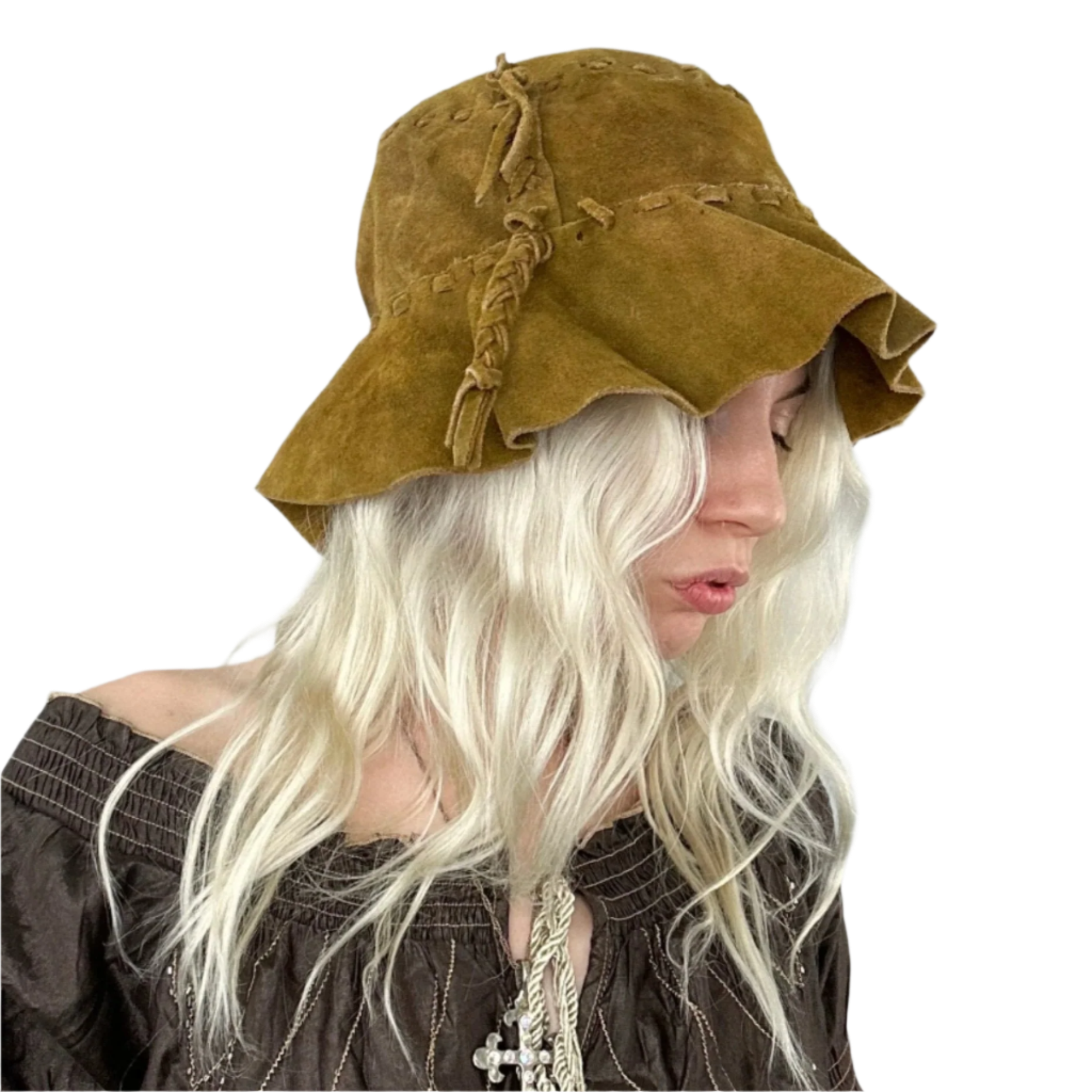 70s Vintage Leather Hat