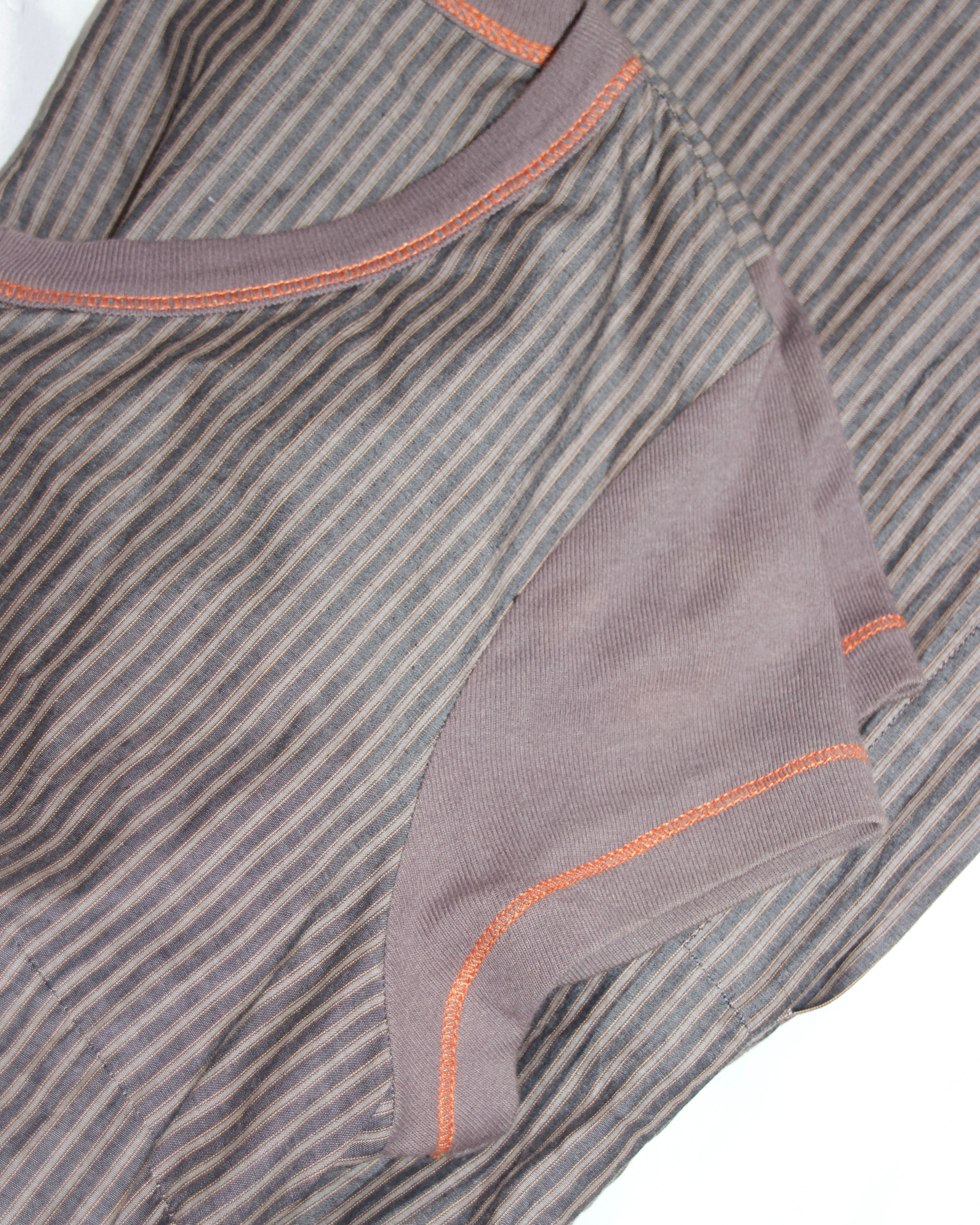Vintage Cop Copine Pinstripe Zipper Dress (S)