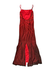 Vintage Red Beaded Dress (M)