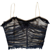 Nine West Ruffled Tulle Camisole With Rosette (M)