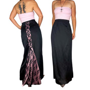 90s Lace Up Back Maxi Skirt (M/L)