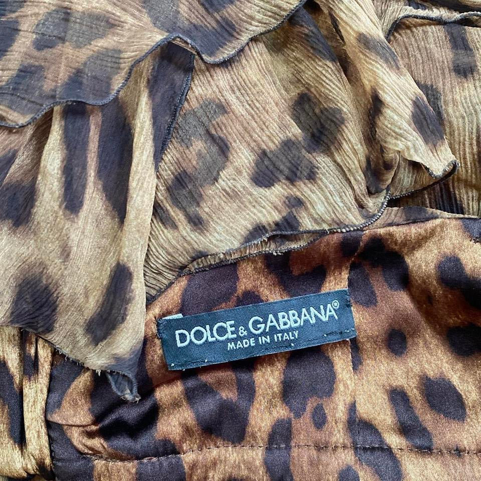 Dolce & Gabbana Silk Leopard Gown (L)