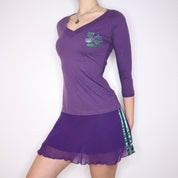 Y2K MISS SIXTY Purple Sporty Mini Dress (S)