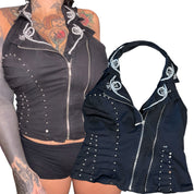Y2K halter bustier top (L)