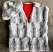 Faux Fur Vest + Matching Hat Set (M-L)