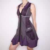 Y2K Cyber Punk Zip Up Dress (S)