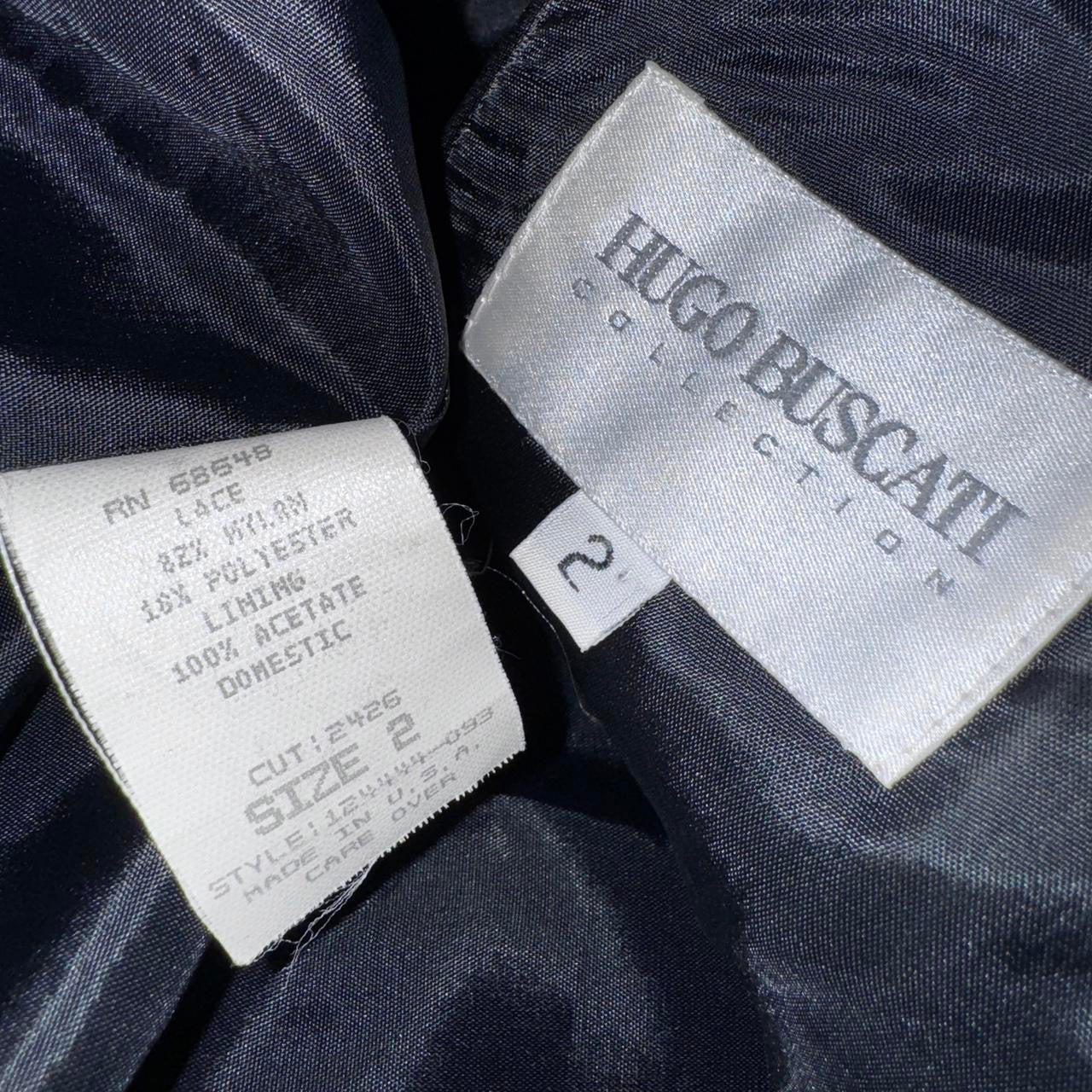 Vintage Black Lace Maxi Dress (XS)