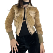 Fur Cargo Style Jacket (XS/S)