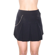 Y2K Pleated Black Mini Skirt (S)