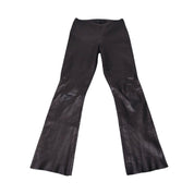 90s Black Genuine Leather Pants (XS)