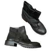 Vintage All Saints Slouch Buckle Ankle Boots (UK 6 EU 39 US 8)