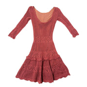 2000s Desert Rose Crochet Mini Dress (S)