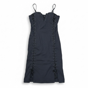 Lace up bodycon midi dress (M)