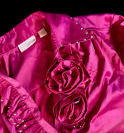 New York & Company Rosette Button Down With Rhinestones (XS)