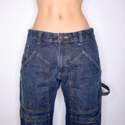 Y2K Baggy Low Waisted Cargo Jeans (L)