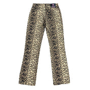 Vintage Bubblegum Leopard Flare Jeans (XS/S)