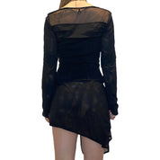 Vintage Save The Queen! Black Mesh Dress (S)