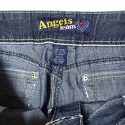 PLUS SIZE Y2K low rise angels jeans capris (17)