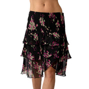 Pure Silk Tiered Skirt (M)