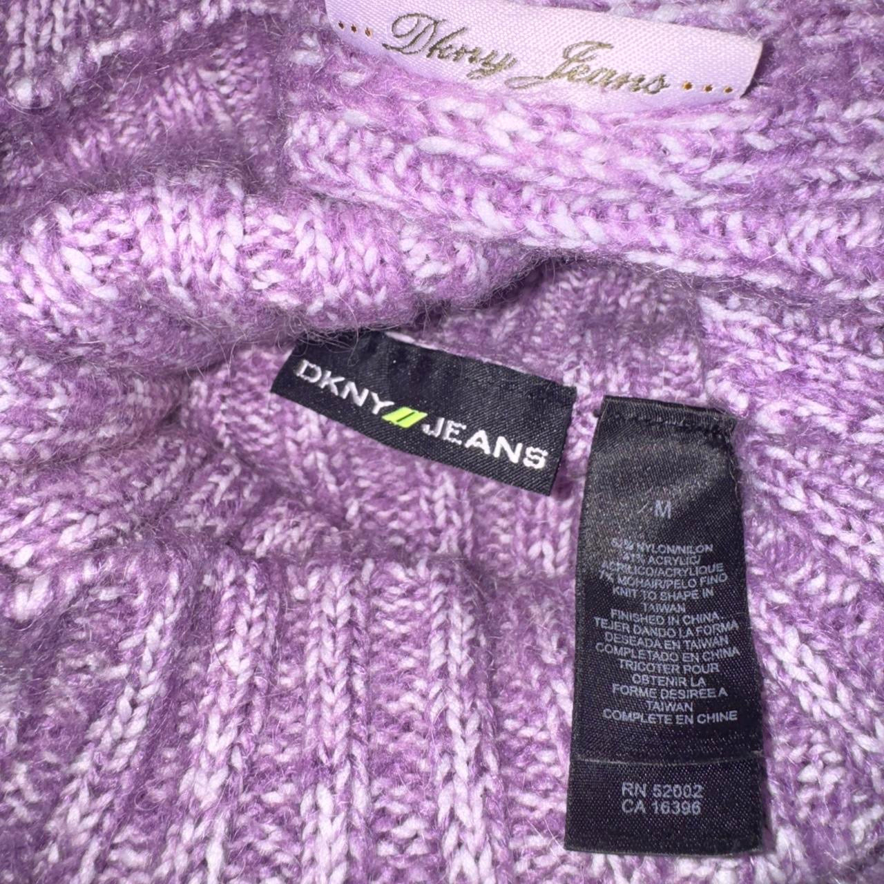 DKNY Lavender Bow Turtleneck (M)