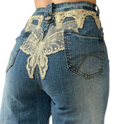 Y2K Butterfly Jeans (M)