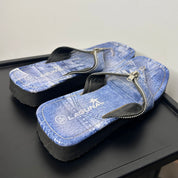 Faux Denim Flip Flops (7/8)