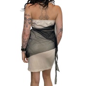 Polka Dot Mesh Mini Dress Skirt 2 in 1 (S)
