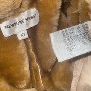 Y2K Ruffly Faux Fur Shearling Coat (L)