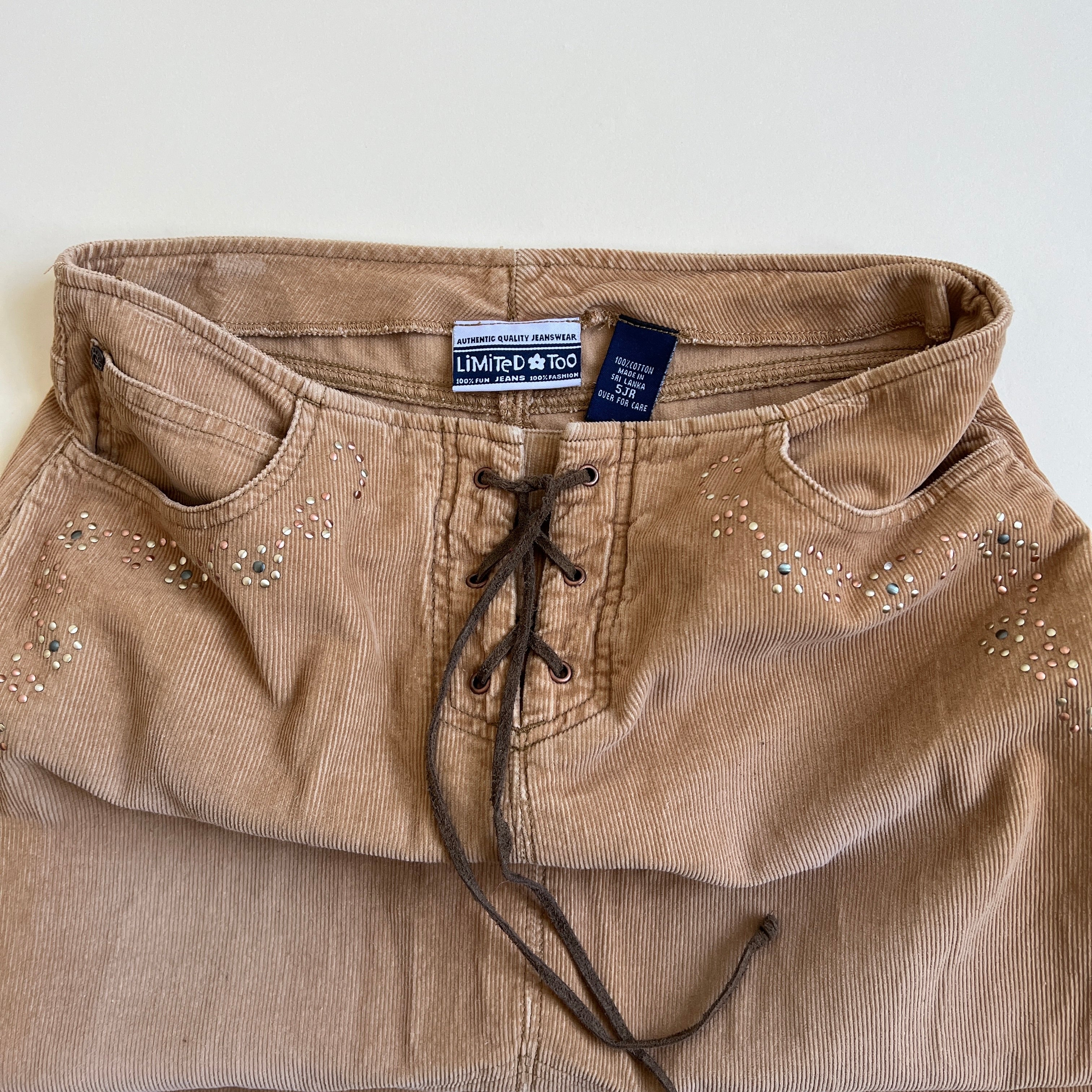 Y2K boho corduroy maxi skirt - M