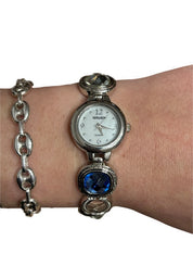 Silver & Blue Gem Watch