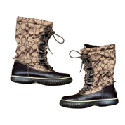 Coach Logo Print Lace Up Boots (6)