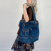 Vintage Denim Tote Bag
