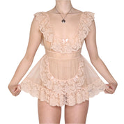 AGENT PROVOCATEUR Nude Lace Babydoll Apron (S/M) 