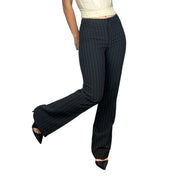 90s Pinstripe Office Flares (S)