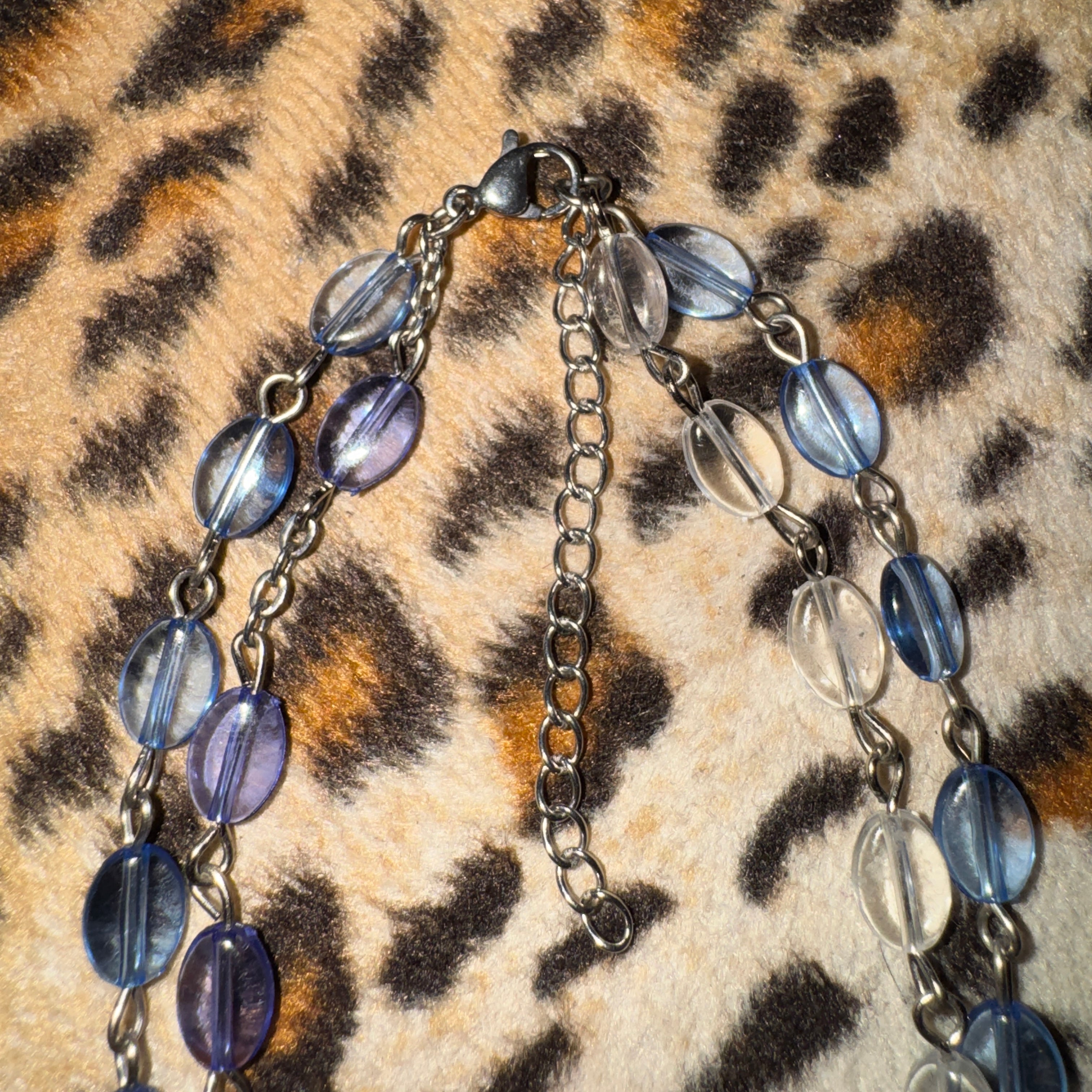 Preserved Butterfly Wing Rosary Necklace