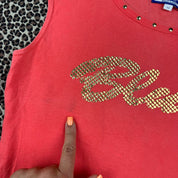 Burberry Blue Label Coral Studded Graphic Tank (M)