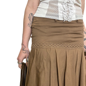 Vintage 90s Prairie Midi Skirt (XS/S)