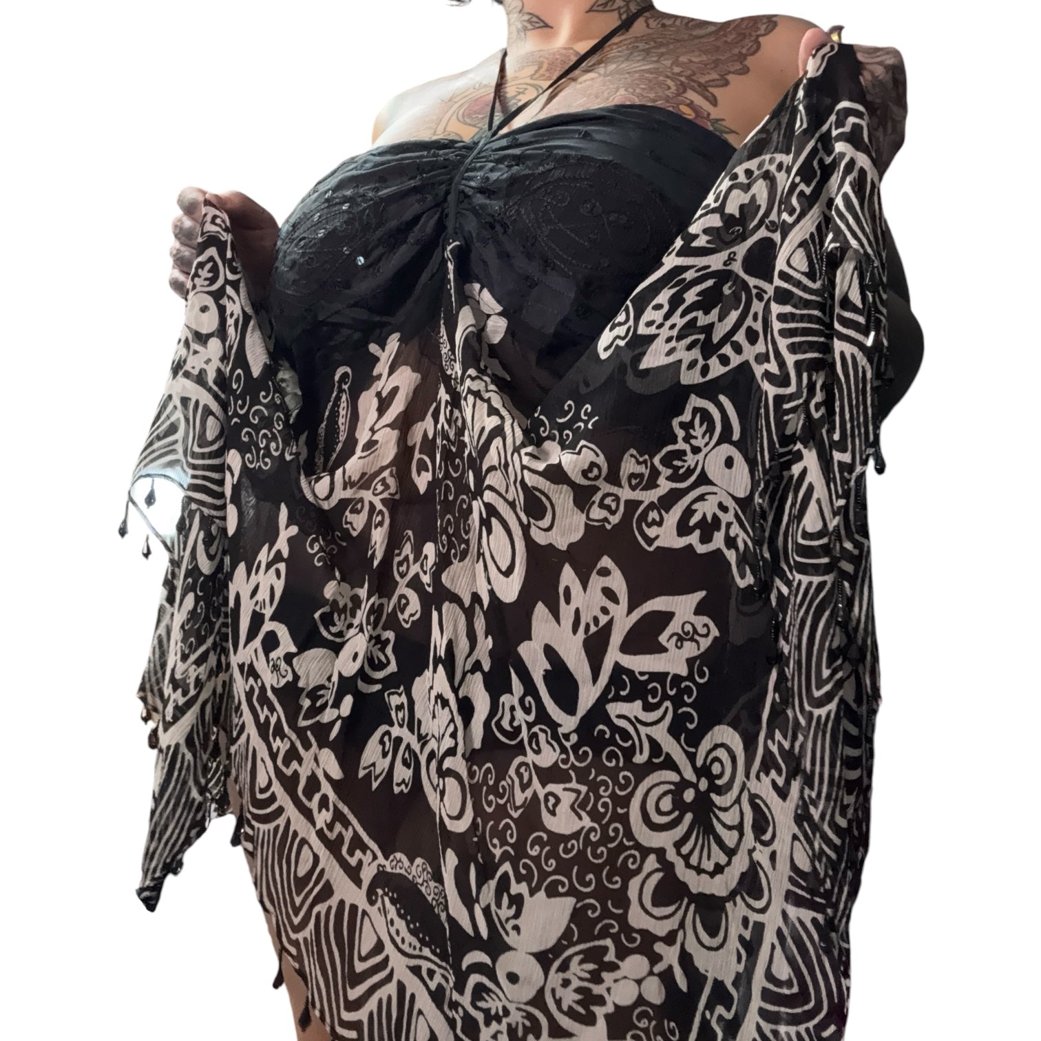 100% Silk fairy hem top/dress (XL)